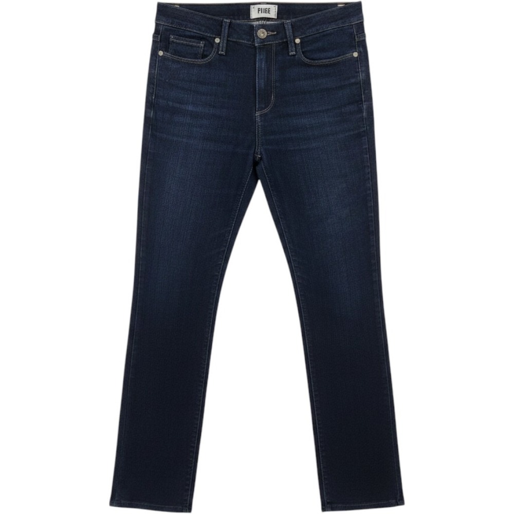 PAIGE Hoxton Straight Jeans Women 28 Dark Wash Rayon Blend Mid Rise Denim